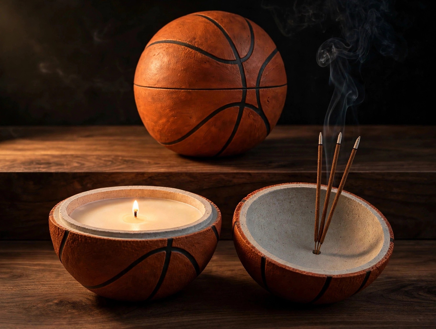 Basketball candle concept — large view